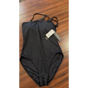 La Blanca Women's Island‎ Goddess One Shoulder Swimsuit, Black, 8, NWT, NEW